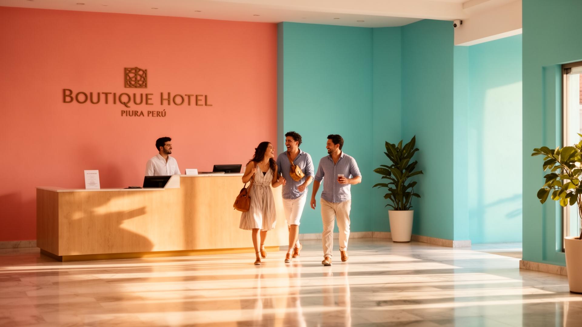 Huéspedes llegando a un hotel en Piura