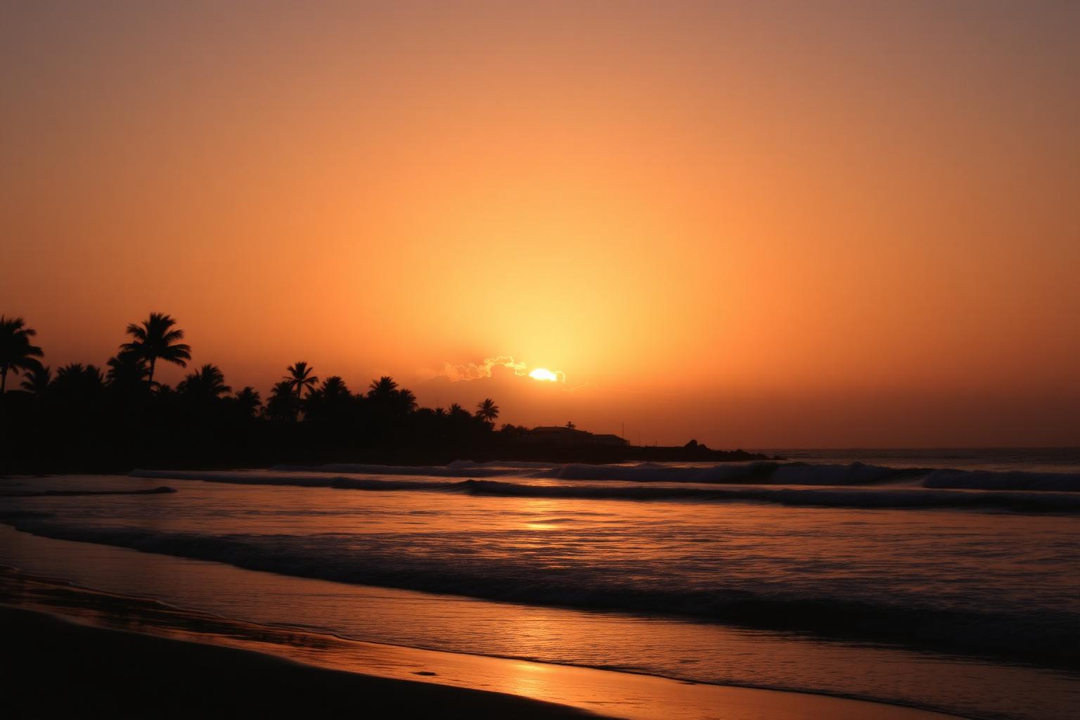 Atardecer en la costa de Piura